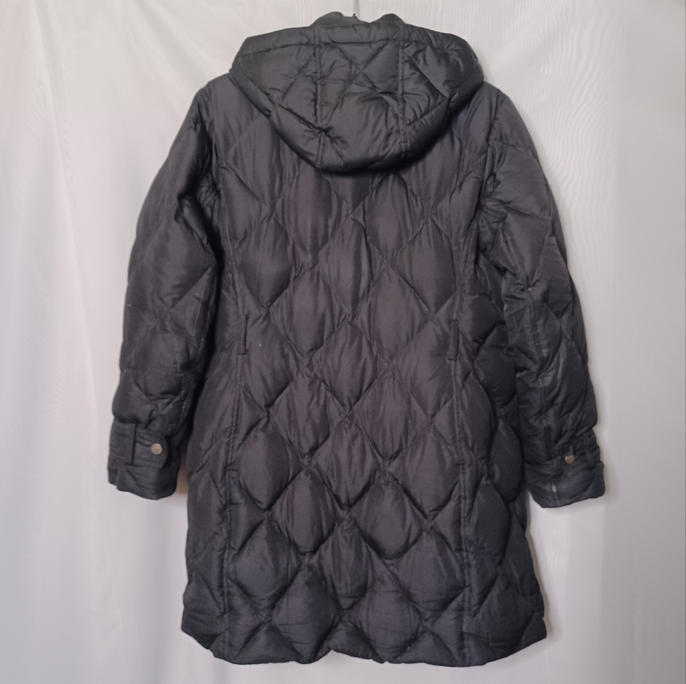 LAND'S END Women's Black Down/Feather 3/4 Coat. MP (10-12) - Picture 11 of 14